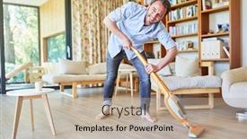  Presentation with current role - Colorful PPT layouts enhanced with hausmann-enjoys-vacuuming-for-emancipation backdrop and a mint green colored foreground