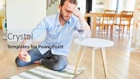  Presentation with red carpet - Slide deck featuring hausmann-sits-frustrated-in-front background and a light blue colored foreground