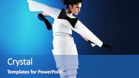  Presentation with black art - PPT layouts with haute couture - art fashion photo background and a teal colored foreground