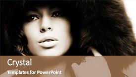  Presentation with dark vampire mouth makeup fashion - PPT theme enhanced with haute couture - beautiful woman winter fashion makeup background and a coral colored foreground