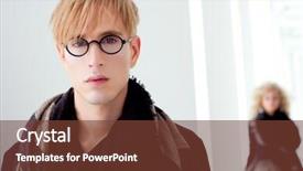  Presentation with classic - Slide deck featuring haute couture - classic modern student man background and a tawny brown colored foreground