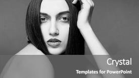  Presentation with makeup fashion model applying lipstick - Beautiful slide set featuring haute couture - portrait of beautiful and fashion backdrop and a  colored foreground