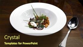  Presentation with haute cuisine - Slide deck consisting of haute cuisine gastronomic background and a wine colored foreground