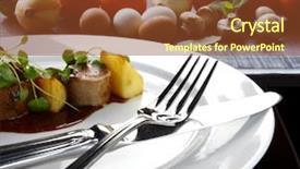  Presentation with haute cuisine - Slide deck enhanced with advertisement colorful gingerbread house background and a mint green colored foreground