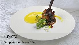  Presentation with haute cuisine - Cool new slide set with haute cuisine backdrop and a light gray colored foreground