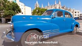  Presentation with classic car - PPT layouts featuring daughter smiling in the forefront background and a gray colored foreground