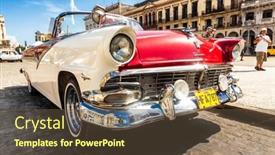  Presentation with ford - Audience pleasing theme consisting of havana-august-14-vintage-ford backdrop and a tawny brown colored foreground