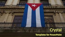  Presentation with cuban - Amazing PPT theme having havana building with cuban flag backdrop and a wine colored foreground
