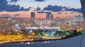  Presentation with cuba - Theme consisting of havana-cuba-downtown-skyline background and a coral colored foreground