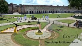  Presentation with soldiers - Slide set featuring havana-cuba-july-23-2016 background and a  colored foreground