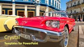  Presentation with ford car - PPT layouts with havana-cuba-may-29-2017 background and a tawny brown colored foreground