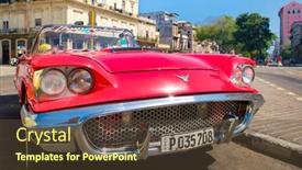  Presentation with ford car - Slide deck featuring havana-cuba-may-29-2017 background and a tawny brown colored foreground