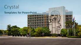 Presentation with che - Presentation consisting of havana-cuba-on-june-7th background and a light blue colored foreground