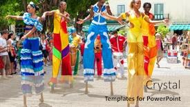  Presentation with street - Beautiful presentation featuring claus with clock showing twelve backdrop and a light gray colored foreground