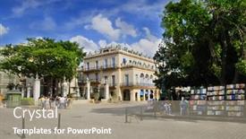  Presentation with spanish heritage - Audience pleasing theme consisting of havana-march-27-view backdrop and a gray colored foreground