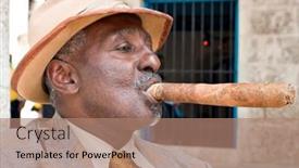  Presentation with cigar - Presentation theme having havana-march-28-old-elegant background and a coral colored foreground