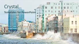  Presentation with stormy sea - Amazing PPT layouts having havana with a stormy caribbean backdrop and a  colored foreground