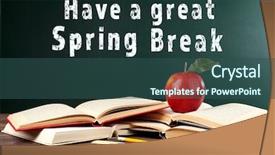  Presentation with spring break - Audience pleasing PPT theme consisting of have a great spring break backdrop and a ocean colored foreground