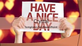  Presentation with heart - Beautiful presentation theme featuring have a nice day card backdrop and a coral colored foreground