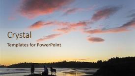  Presentation with sad dog abandoned dogs - Slide set having have a rest on pacific background and a  colored foreground