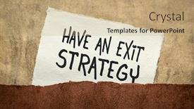  Presentation with insurance planning - Audience pleasing PPT theme consisting of have-an-exit-strategy-advice backdrop and a coral colored foreground