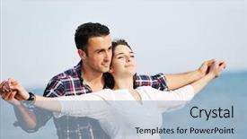  Presentation with romantic birthday couple celebrate - Colorful PPT theme enhanced with have fun and romantic moments backdrop and a light blue colored foreground