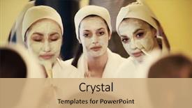  Presentation with face mask - Colorful PPT theme enhanced with have fun celebrate bachelorette party backdrop and a coral colored foreground