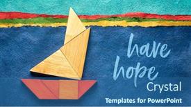  Presentation with positivity - PPT theme enhanced with have-hope-reminder background and a ocean colored foreground