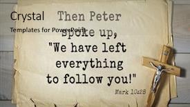 Presentation with bible verses - Slides enhanced with have left everything to follow background and a mint green colored foreground