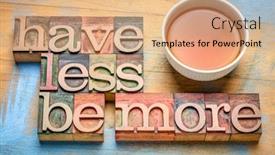  Presentation with mindset - Slide deck with have-less-be-more-minimalism background and a coral colored foreground