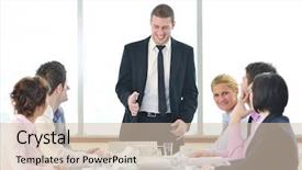  Presentation with new business ideas - Amazing PPT theme having have meeting at conference room backdrop and a soft green colored foreground