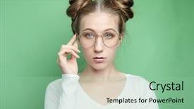  Presentation with experience - Amazing PPT theme having have much experience wears big backdrop and a mint green colored foreground