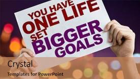  Presentation with life goals - Audience pleasing PPT layouts consisting of have one life set bigger backdrop and a coral colored foreground