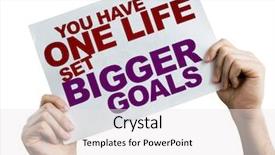  Presentation with life goals - PPT layouts enhanced with have one life set bigger background and a white colored foreground
