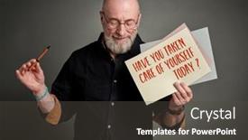  Presentation with today - Presentation design enhanced with have-you-taken-care background and a dark gray colored foreground