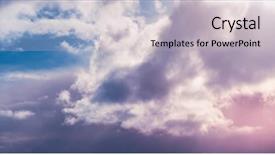  Presentation with pastel blue and pink - Slides with haven - beautiful blue and pink cloudscape background and a light gray colored foreground