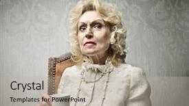  Presentation with sad woman diamond ring - Presentation theme featuring having a cup of tea background and a mint green colored foreground