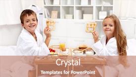  Presentation with happy kids - Amazing slides having having a healthy and varied backdrop and a coral colored foreground