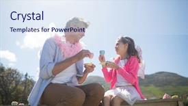  Presentation with fairy garden - Amazing theme having having a tea at garden backdrop and a sky blue colored foreground