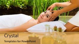  Presentation with wellness - Theme enhanced with having a wellness head massage background and a  colored foreground