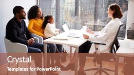  Presentation with pediatrician - Presentation design consisting of having consultation with female pediatrician background and a red colored foreground