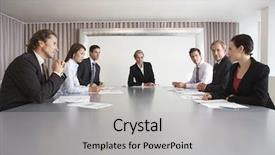  Presentation with discussion room - Presentation with having discussion in meeting room background and a light gray colored foreground