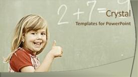  Presentation with kids wheelchair at school - Audience pleasing PPT theme consisting of having education activity on chalkboard backdrop and a  colored foreground