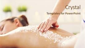  Presentation with treatment - PPT layouts consisting of having exfoliation treatment in spa background and a lemonade colored foreground