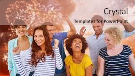  Presentation with black business - Cool new PPT theme with having fun against colourful fireworks backdrop and a coral colored foreground