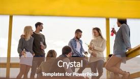  Presentation with friends - Amazing slide deck having having fun and drinking beer backdrop and a  colored foreground