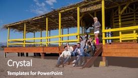  Presentation with friends - Amazing slide deck having having fun and drinking beer backdrop and a  colored foreground