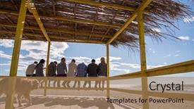  Presentation with friends - PPT theme consisting of having fun and drinking beer background and a  colored foreground