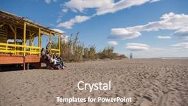  Presentation with friends - Beautiful PPT layouts featuring having fun and drinking beer backdrop and a  colored foreground