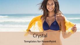  Presentation with joy - Colorful presentation design enhanced with having fun at beach backdrop and a coral colored foreground